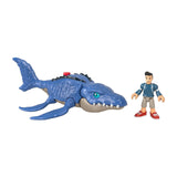 Fisher Price Imaginext Jurassic World Camp Cretaceous Mosasaurus Kenji Figure Set - Radar Toys