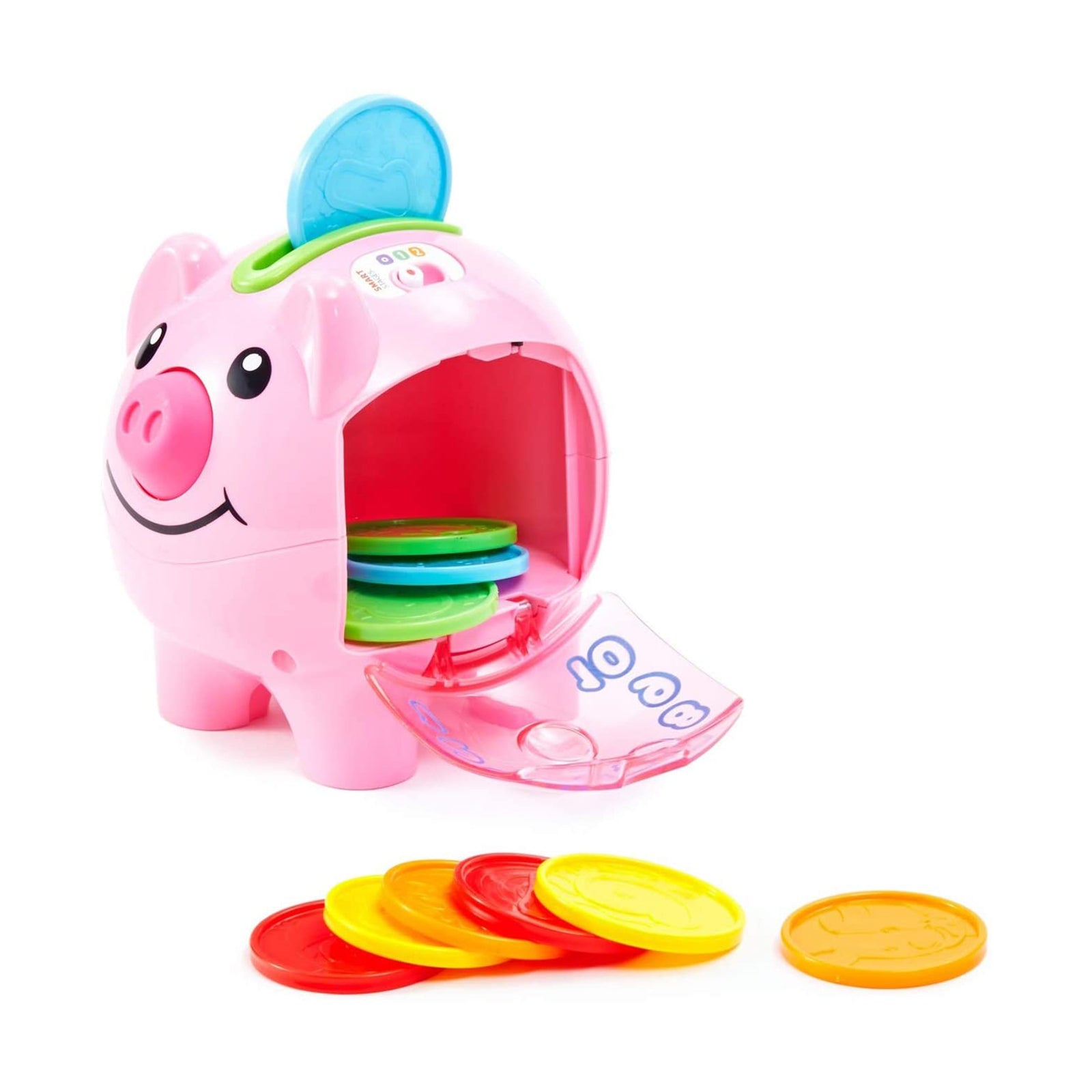 Sparschwein Mit Musik Und Münzen Fisher-Price Laugh & Learn Smart Stages Sparschwein – Mit 10 Münzen, Zählt & Singt Auf Englisch, Ab 6 Monaten