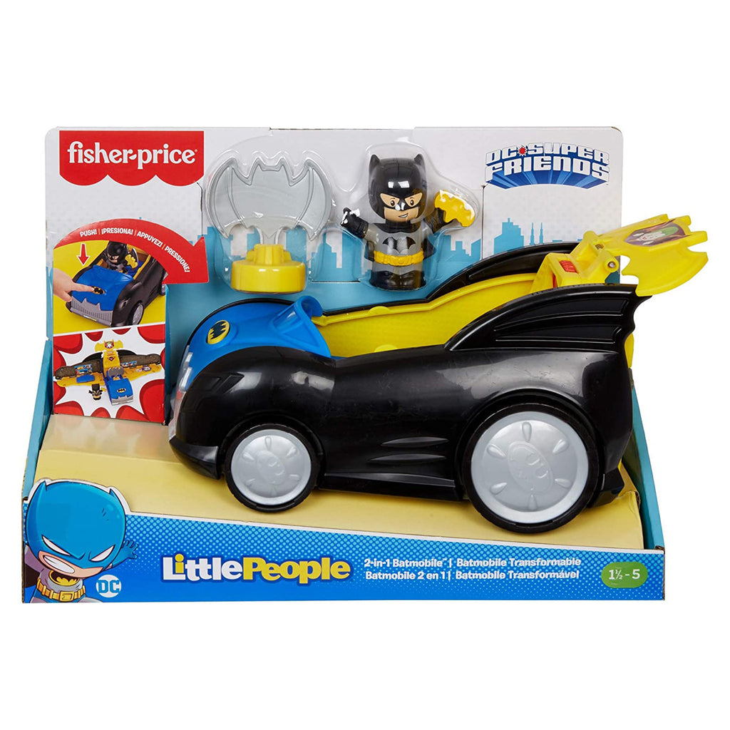 Fisher Price Little People DC Super Friends 2 In 1 Batmobile