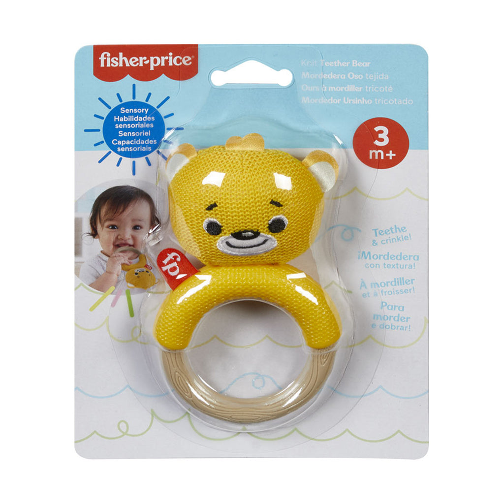 Fisher Price Sensimals Knit Teether Bear