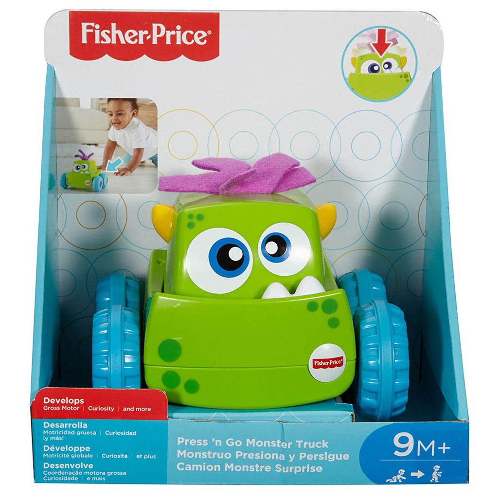 Fisher Price Press 'N Go Monster Truck Green