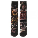 Five Nights At Freddy's Nightmare Sublimated One Pair Of Crew Socks - Radar Toys