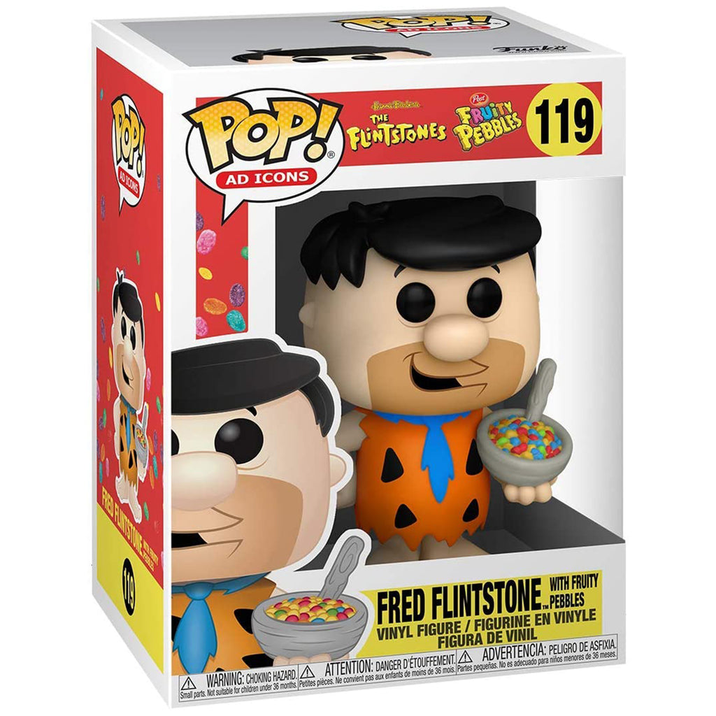 Funko Ad Icons POP Fred Flintstone With Fruity Pebbles Vinyl Figure