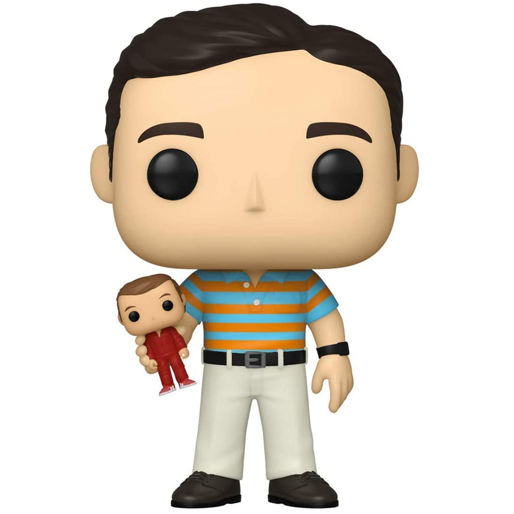 Funko Movies Pop Andy Stitzer Holding Steve Austin Figure CHASE VERSION