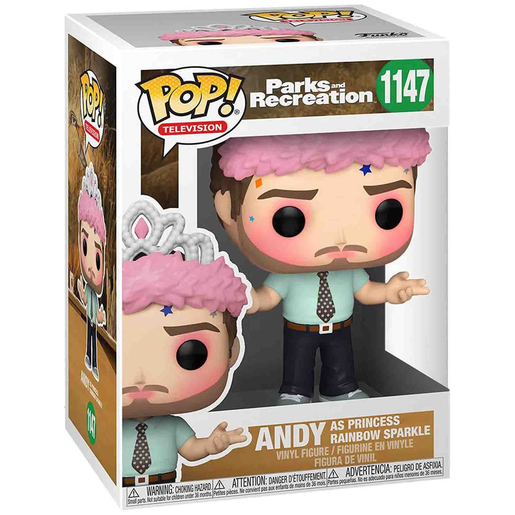 Funko Parks And Recreation POP Andy As Princess Rainbow Sparkle Vinyl Figure