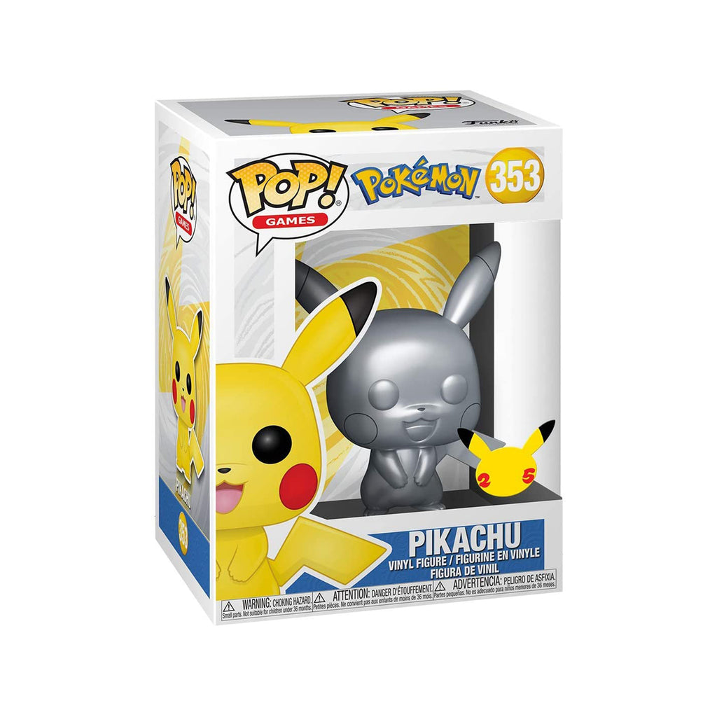 Funko Pokemon POP Pikachu Silver Metallic Vinyl Figure