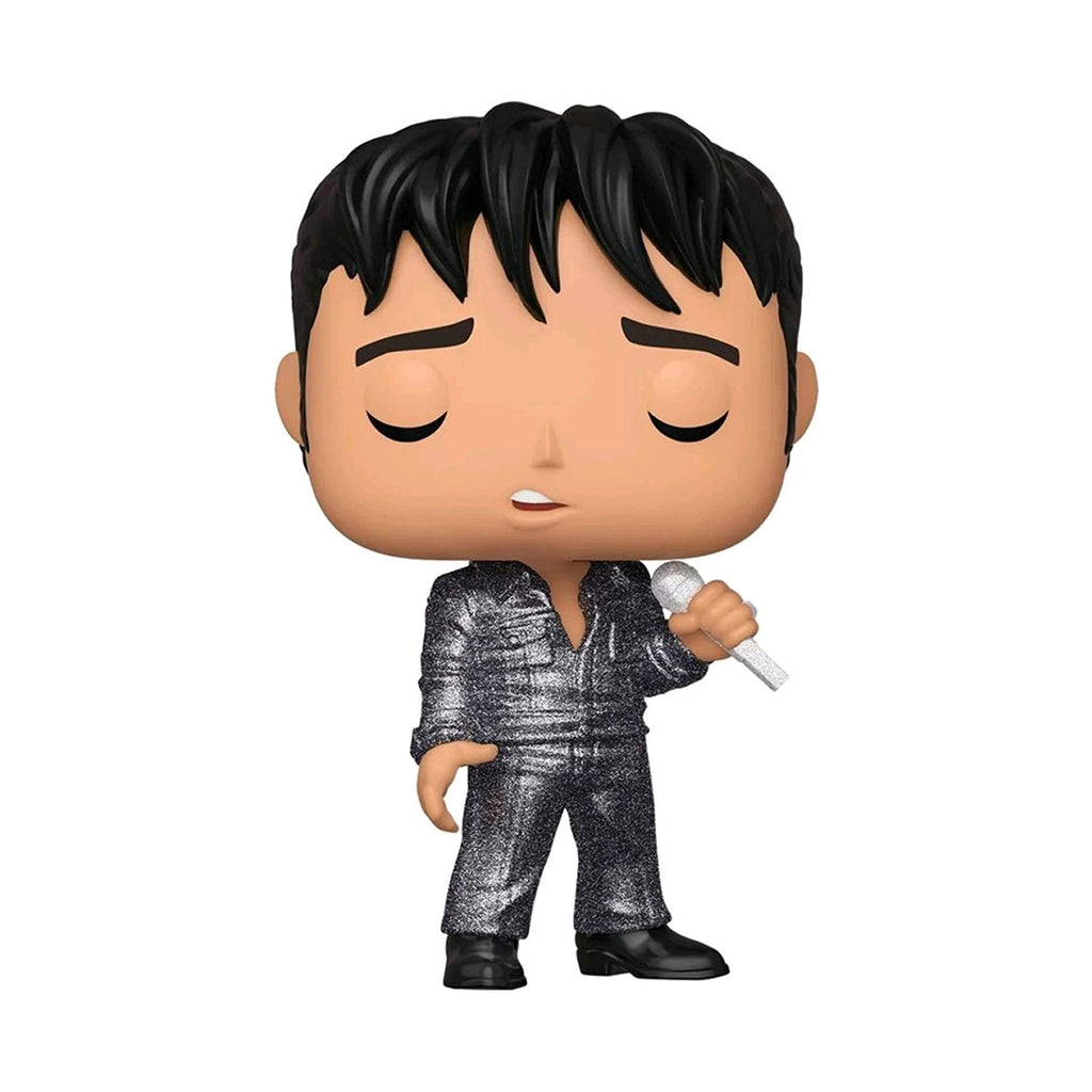 Funko Rocks POP Elvis Presley 1968 Comeback Special Diamond Glitter Vinyl Figure