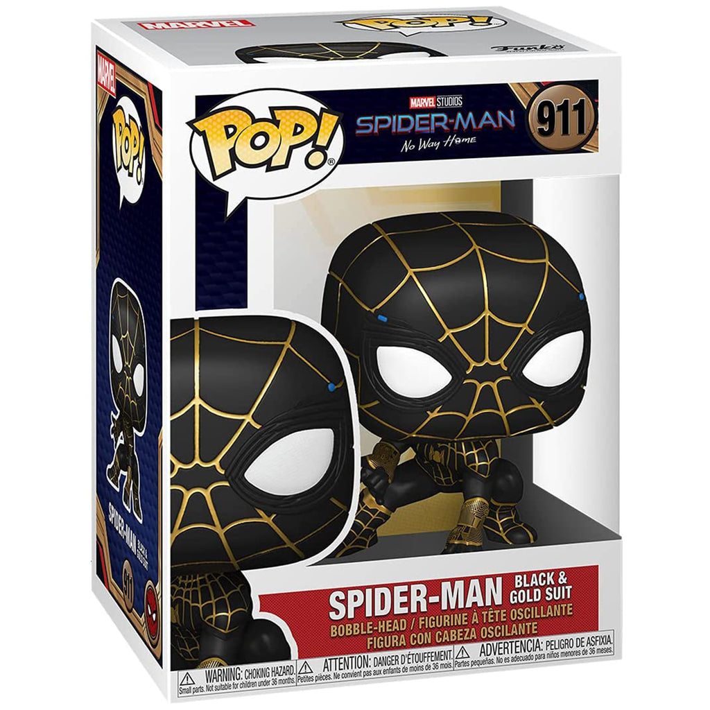 Funko Spider-Man No Way Home Pop Spider-Man Black And Gold Suit Vinyl Figure