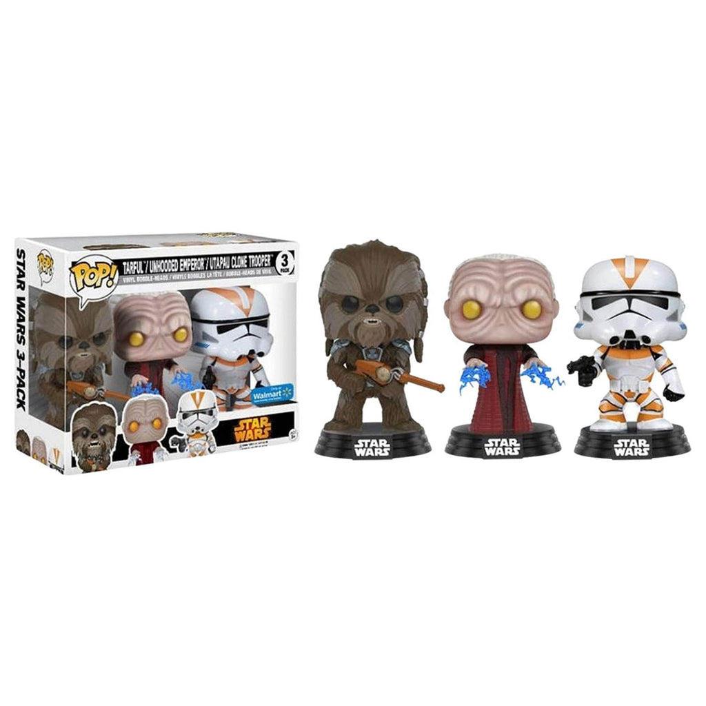 Funko Star Wars Pop Revenge Of The Sith 3 Pack Tarfful Emperor Utapau Vinyl Figure Set