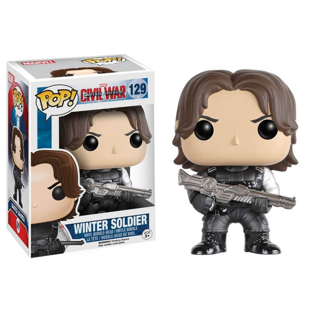 Funko Civil War POP Winter Soldier Bobble Head Vinyl Figure