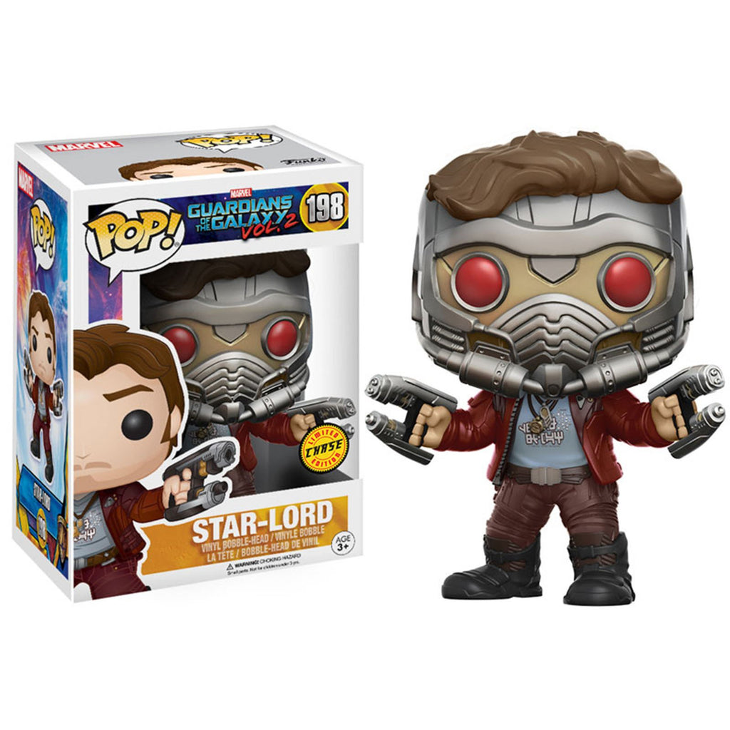 Funko Guardians Of The Galaxy 2 POP Star-Lord Bobble Head Figure CHASE VERSION