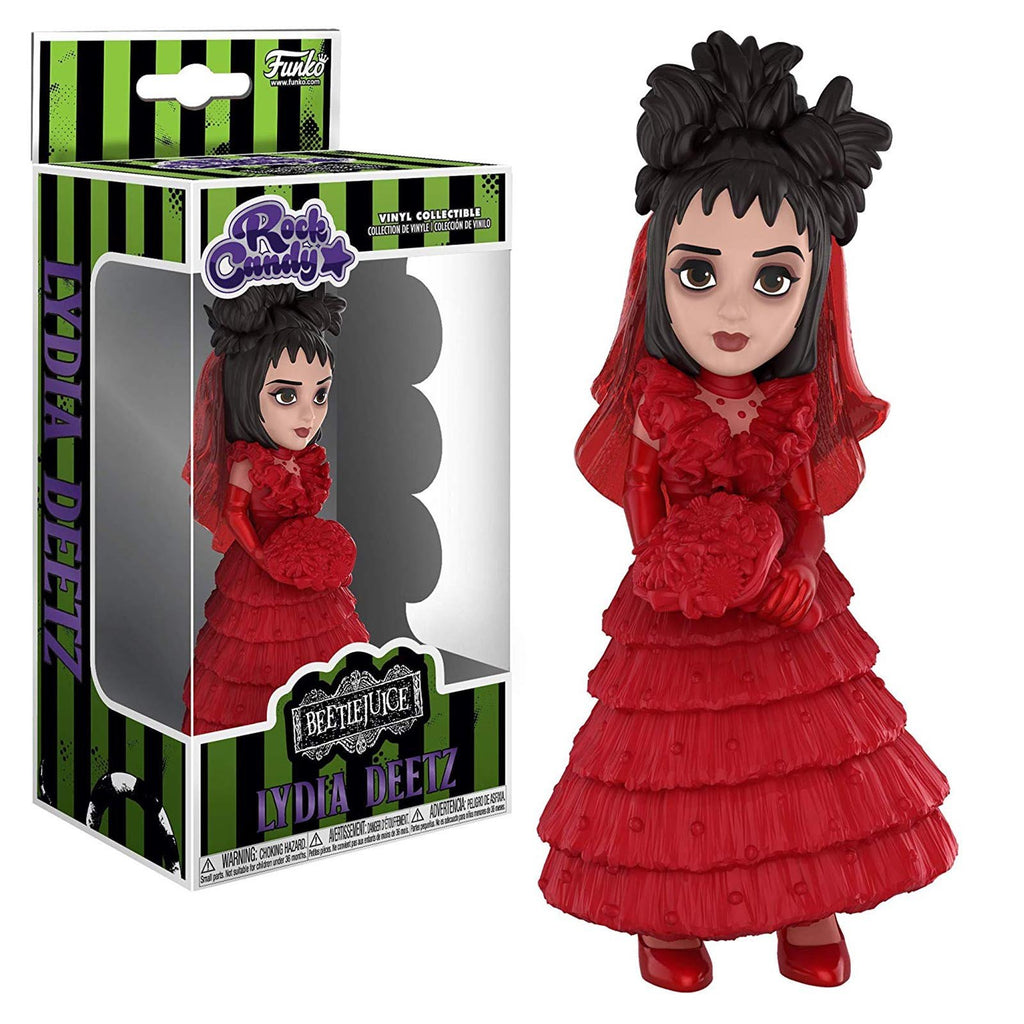 Funko Horror Beetlejuice Rock Candy Lydia Red Wedding Dress Figure