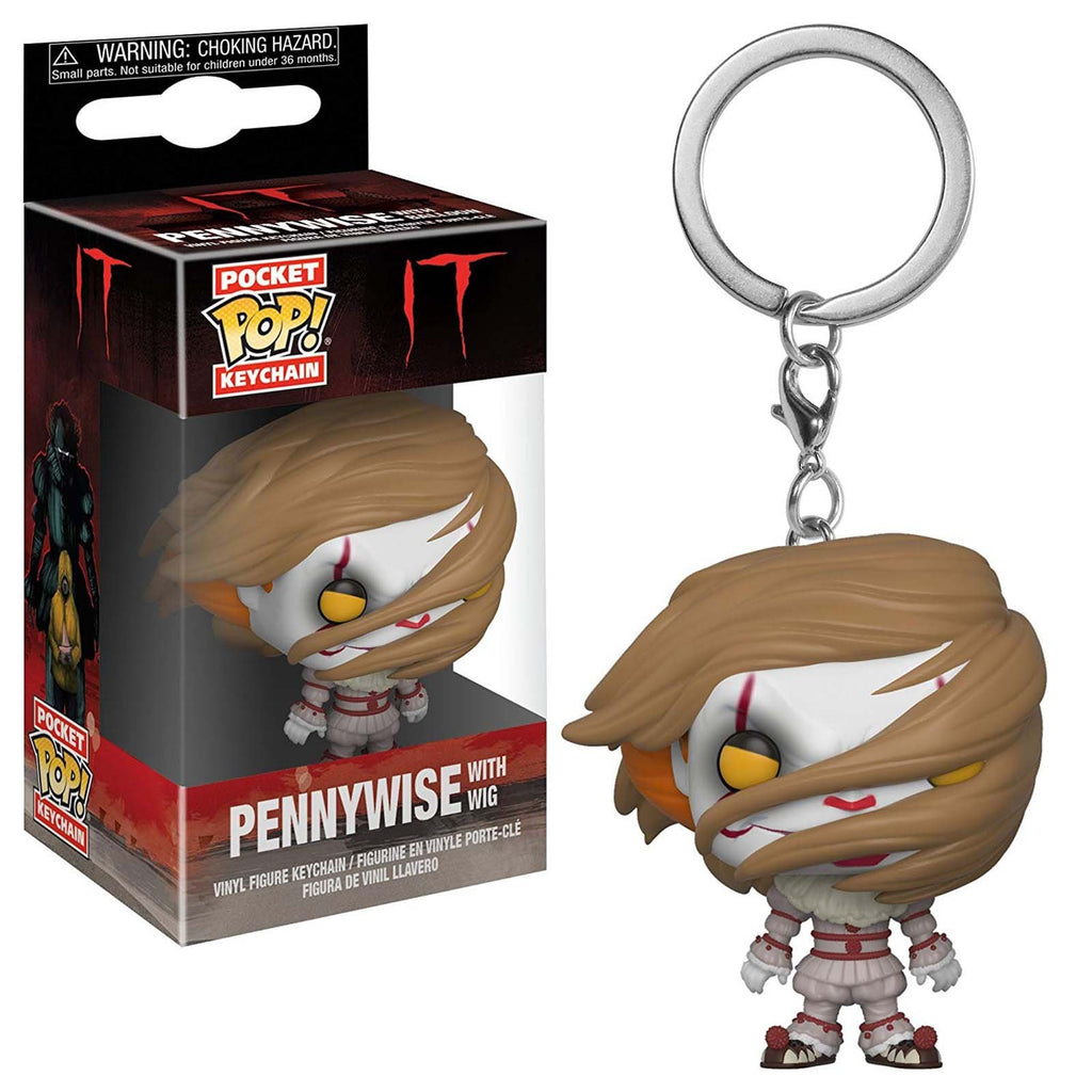 Funko Movie IT Pocket POP Pennywise With Wig Figure Keychain