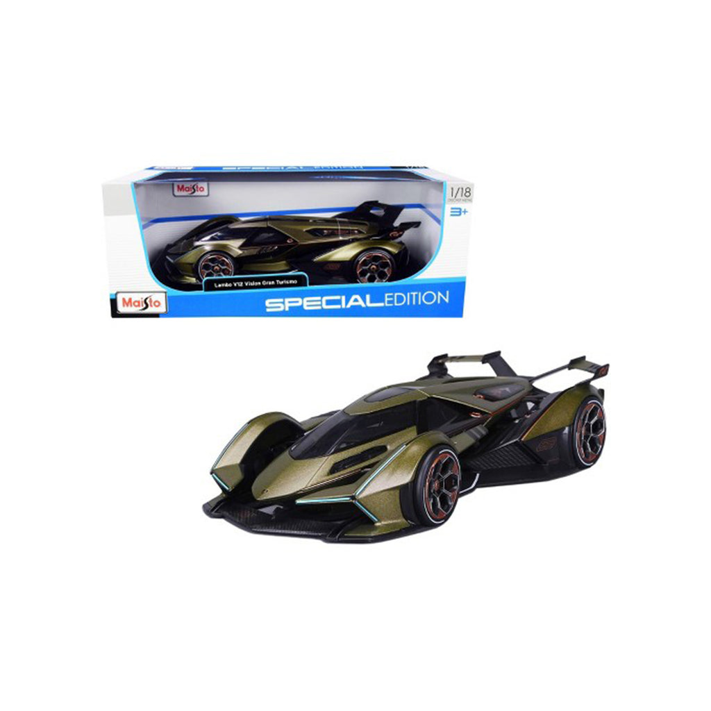Maisto Special Edition Lambo V12 Vision Gran Turismo Matte Green 1:18 Car