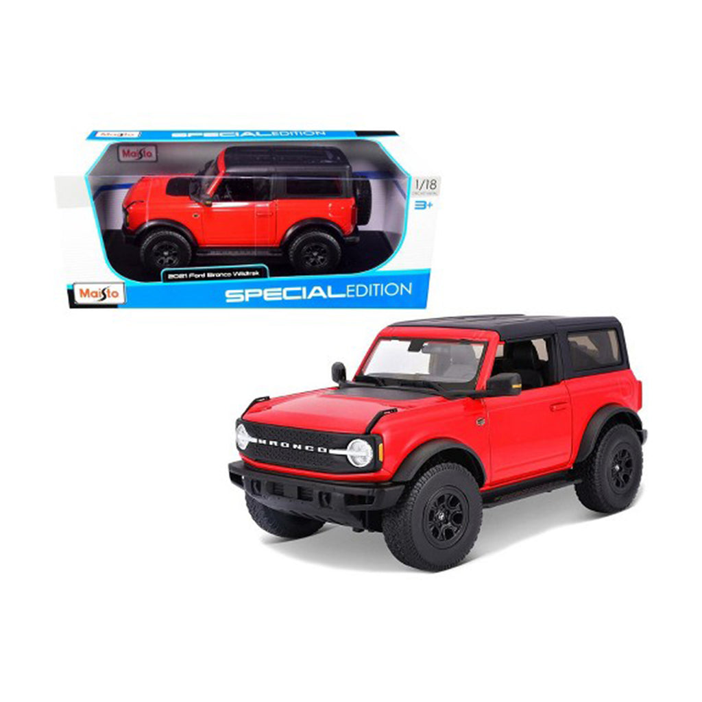 Maisto Special Edition 2021 Ford Bronco Wildtrak Red 1:18 Car