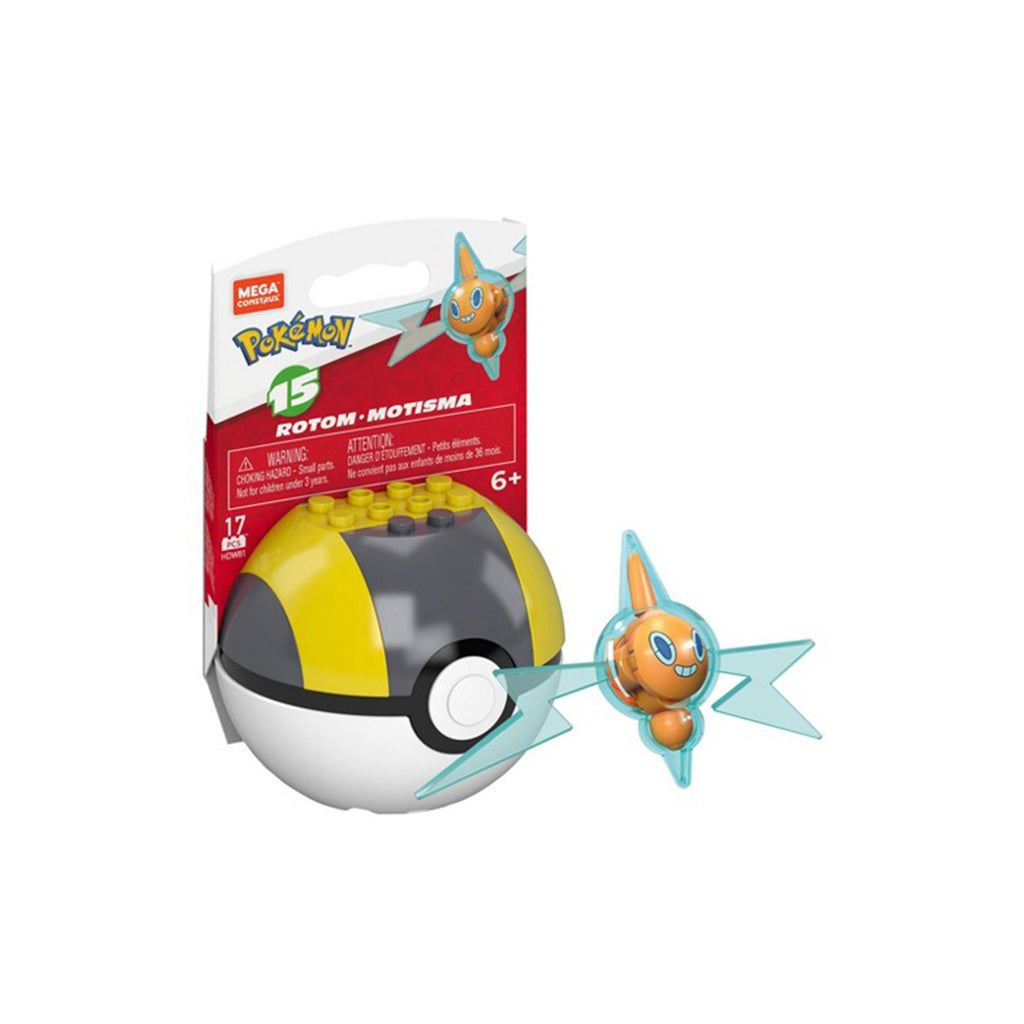 Mega Construx Pokemon Rotom Poke Ball Building Set