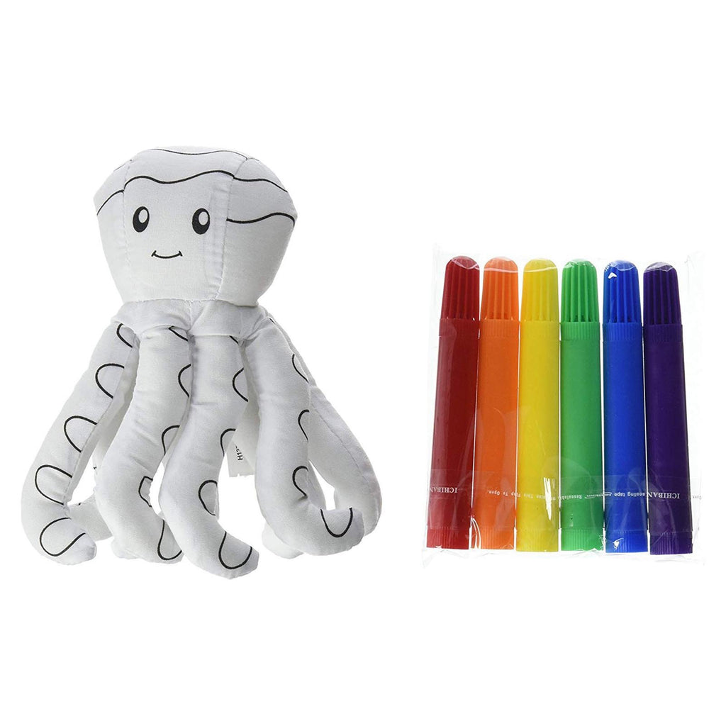 Ganz Octopus 6 Inch Plush Mini Coloring Kit