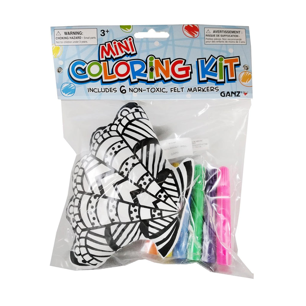 Ganz Shell 6 Inch Plush Mini Coloring Kit