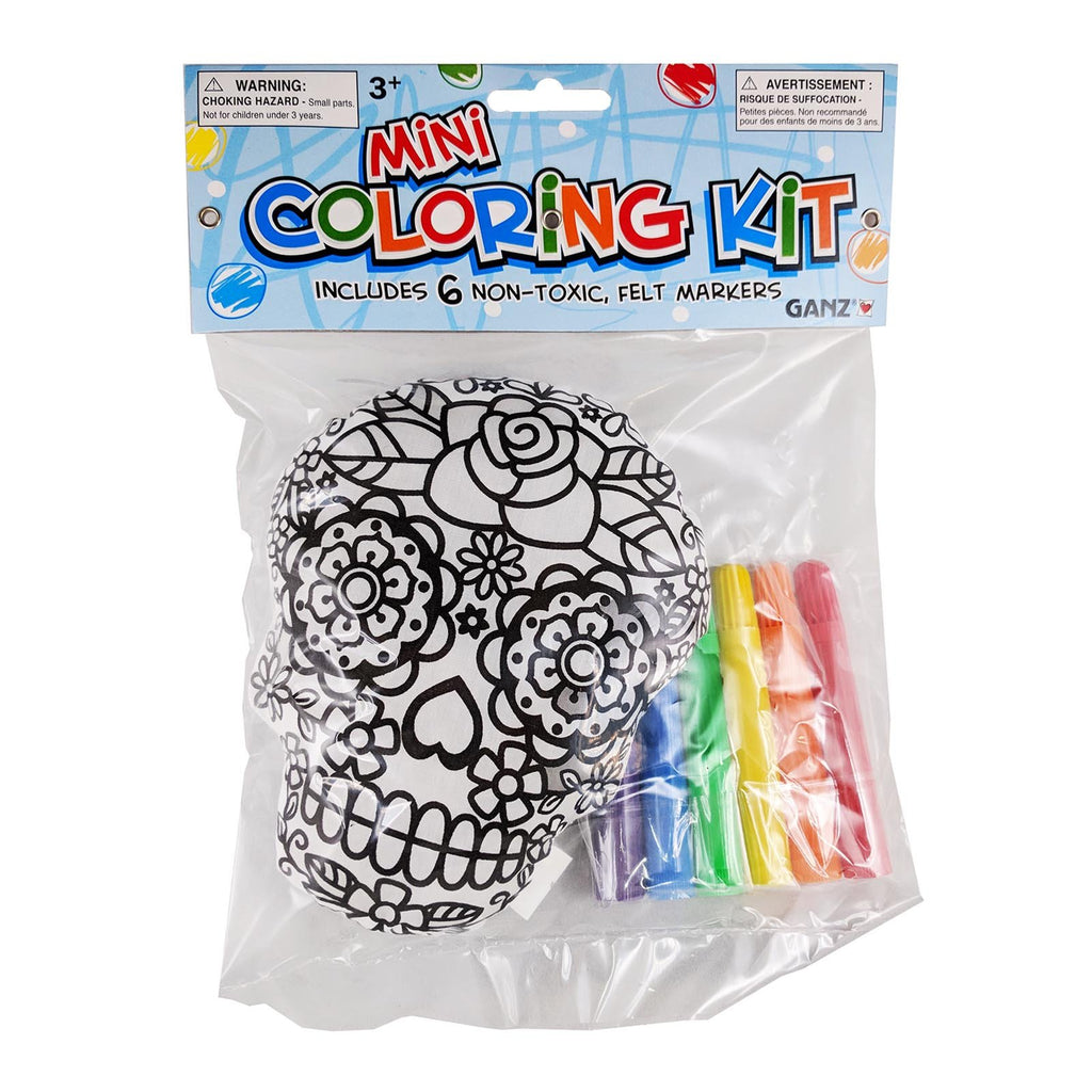 Ganz Skull 6 Inch Plush Mini Coloring Kit
