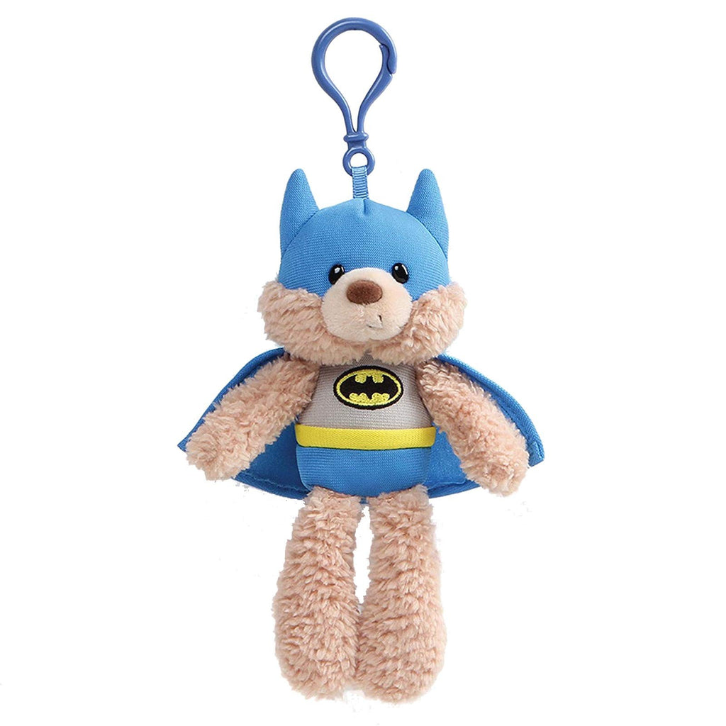 Gund DC Universe Batman Blue 6.5 Inch Plush Bear Figure Clip