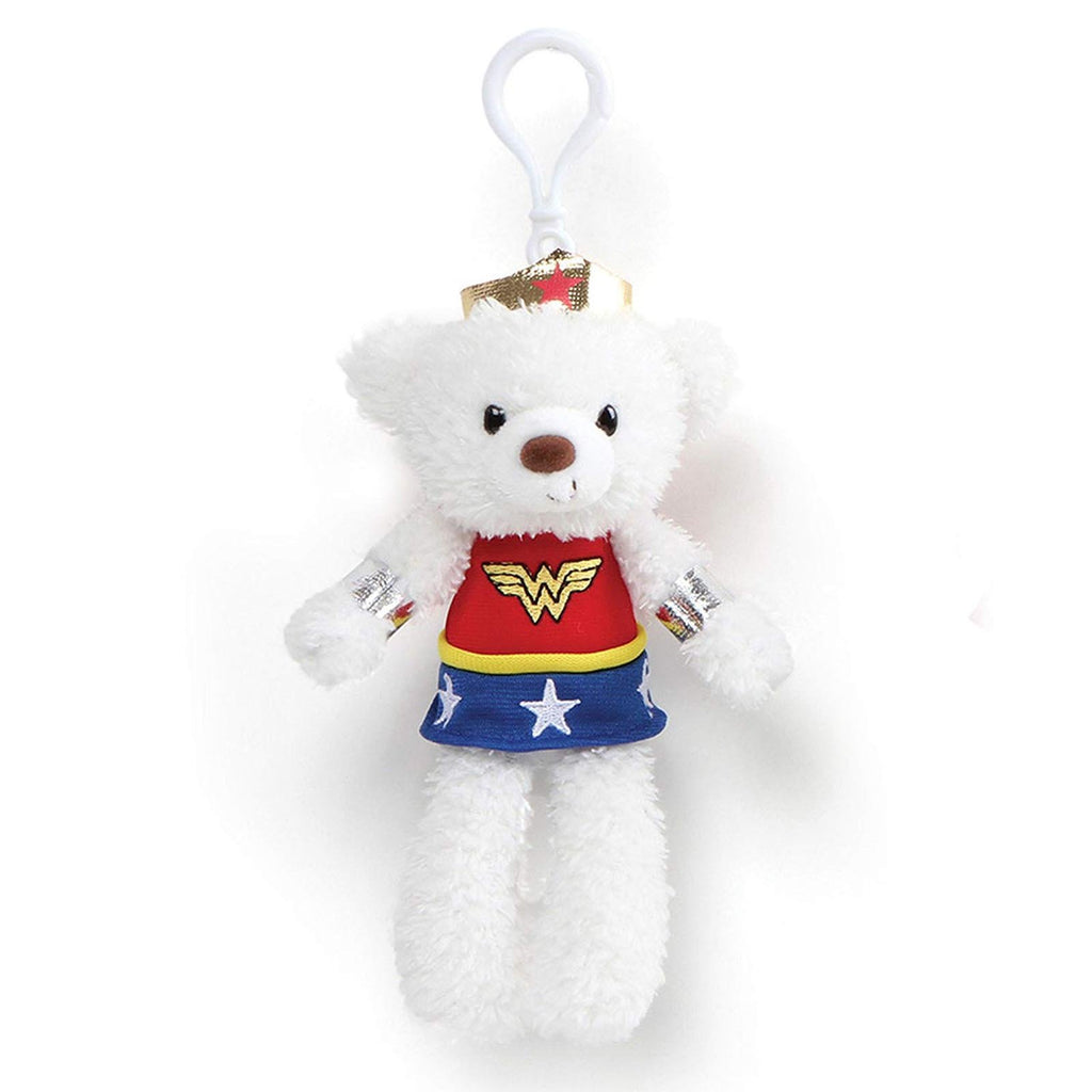 Gund DC Universe Wonder Woman 6.5 Inch Plush Bear Figure Clip