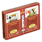 Hansen Classic Two Poker Decks With Five Dice Set - Radar Toys