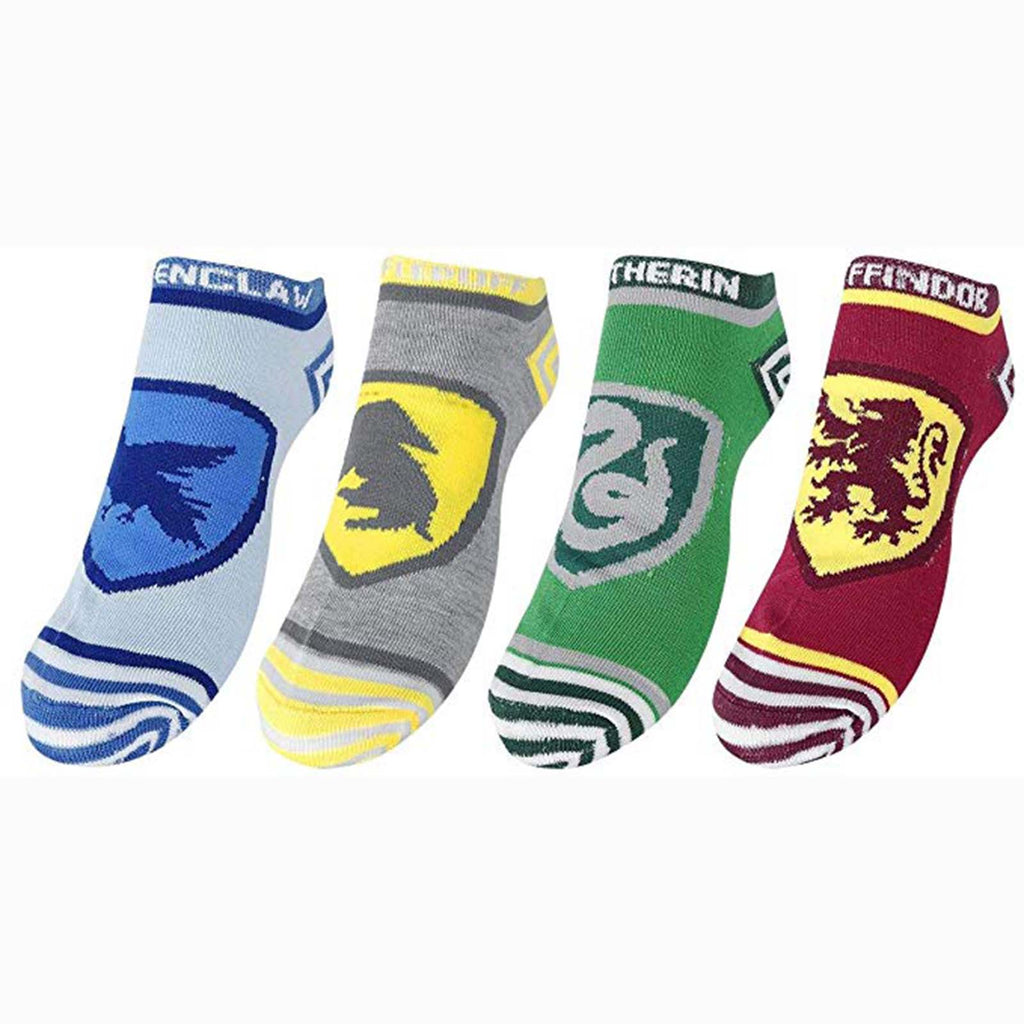 Harry Potter Hogwarts House Crests 4 Pairs Of Ankle Socks