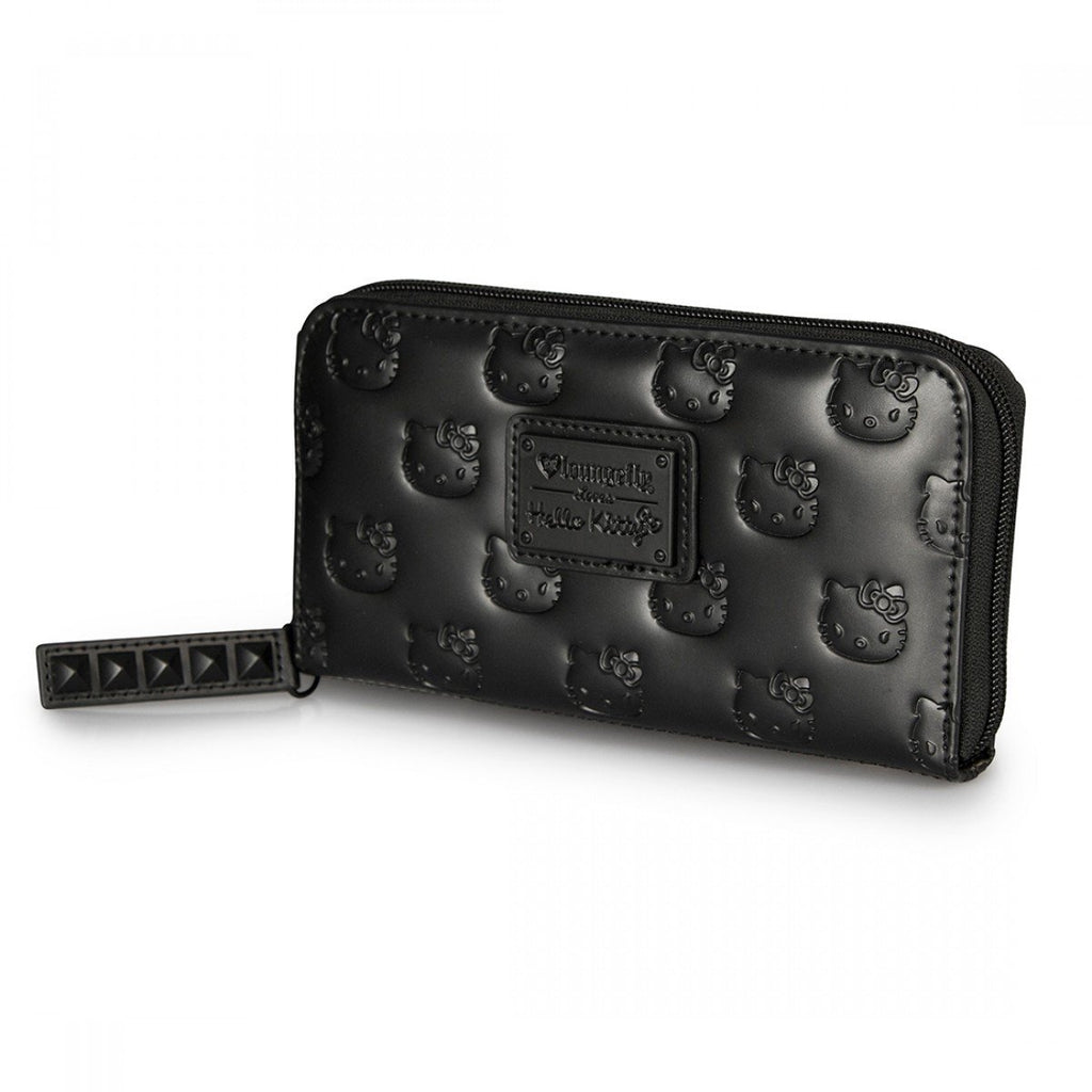 Hello Kitty Angry Matte Black Embossed Wallet