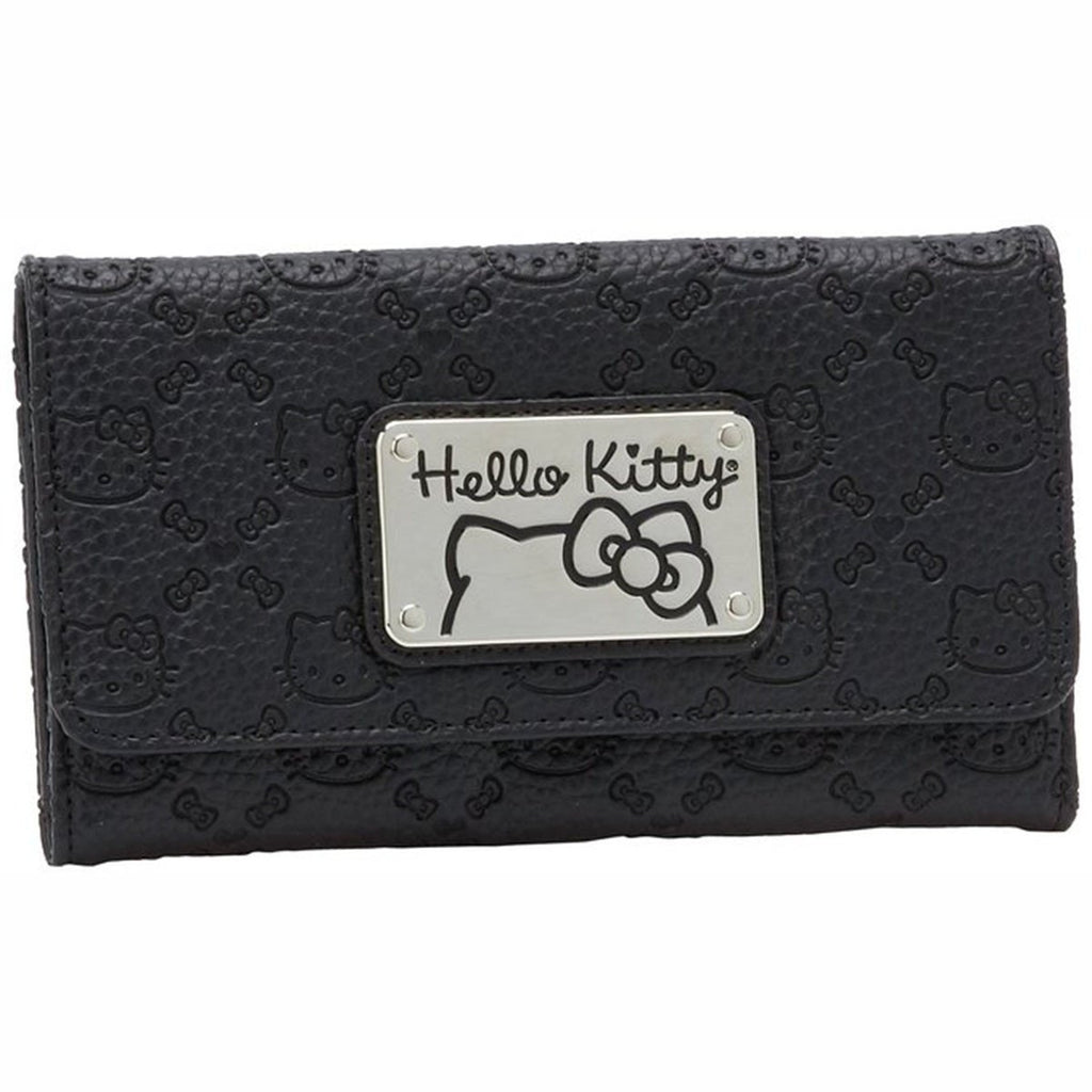 Hello Kitty Black Embossed Wallet