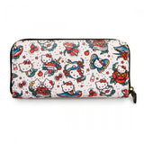 Hello Kitty Cat Tattoo Flash Zip Around Wallet - Radar Toys