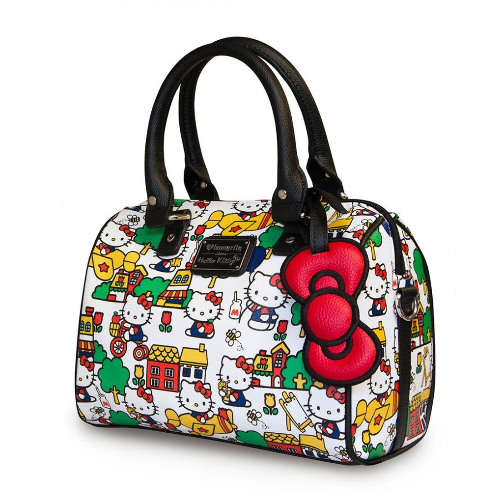 Hello Kitty Classic House Scene Pebble Purse Duffle Bag