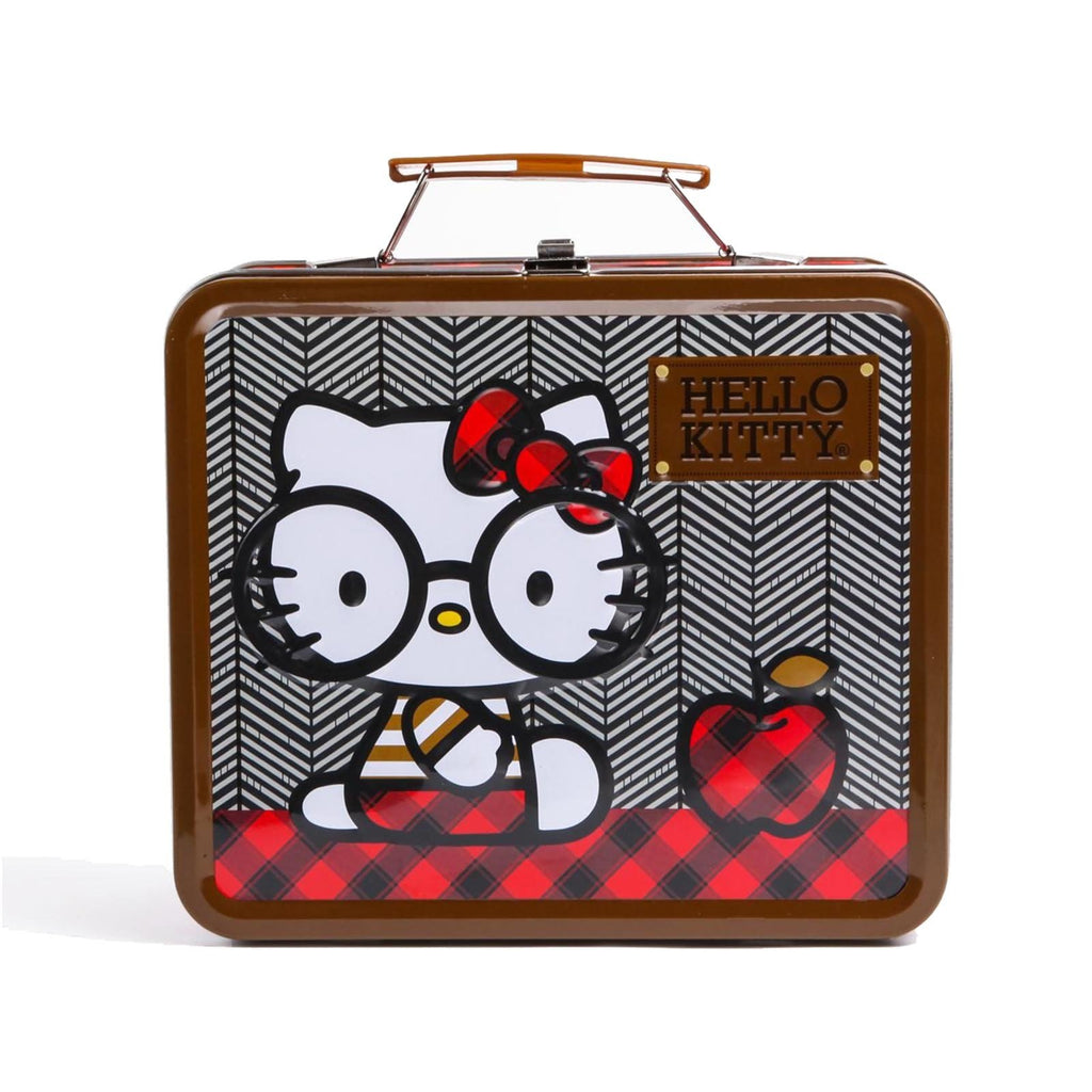 Hello Kitty Nerds With Round Glasses Metal Tin Lunch Box