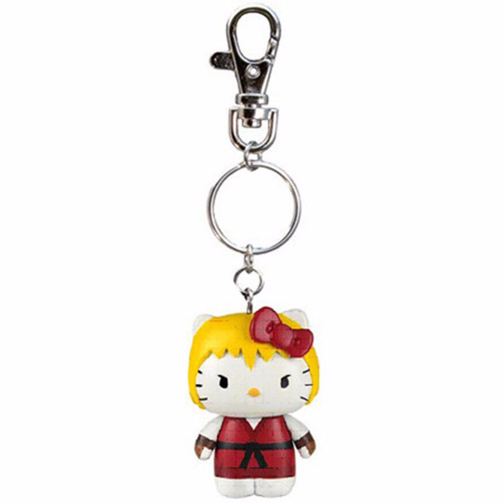 Hello Kitty Street Fighter Ken Figure Keychain