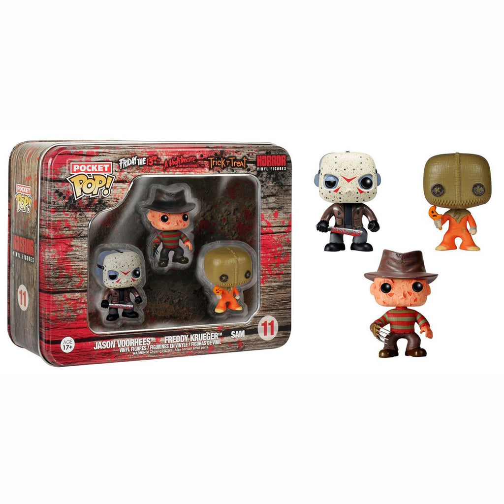 Horror Pocket POP 3 Pack Jason Freddy Sam Vinyl Figures