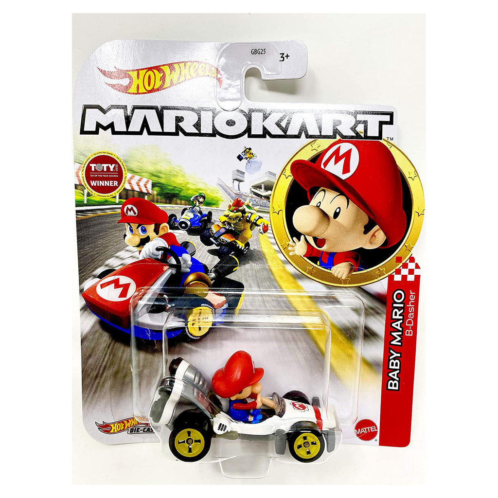 Hot Wheels Mario Kart Baby Mario B Dasher Kart