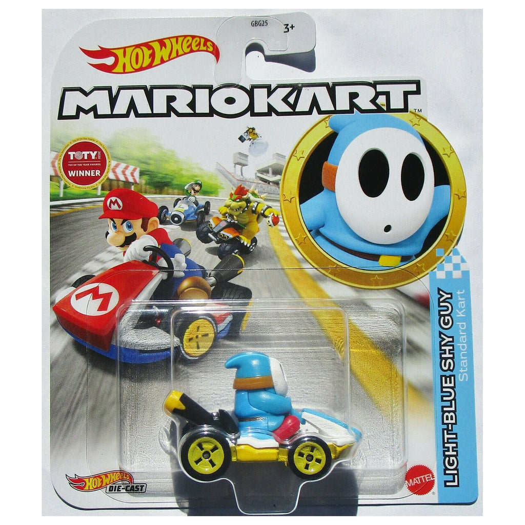 Hot Wheels Mario Kart Light Blue Shy Guy Standard Kart