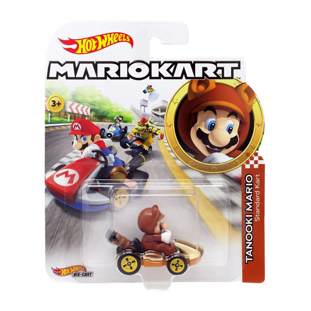 Hot Wheels Mario Kart Tanooki Mario Standard Kart