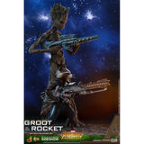 Hot Toys Avengers Infinity War Movie Masterpiece Groot And Rocket Figures - Radar Toys