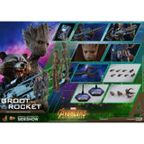 Hot Toys Avengers Infinity War Movie Masterpiece Groot And Rocket Figures - Radar Toys