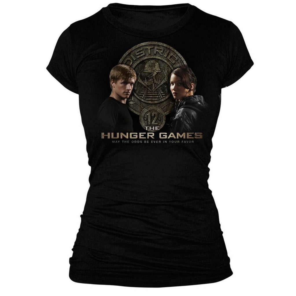 Hunger Games District 12 Katniss and Peeta Junior Tee Shirt