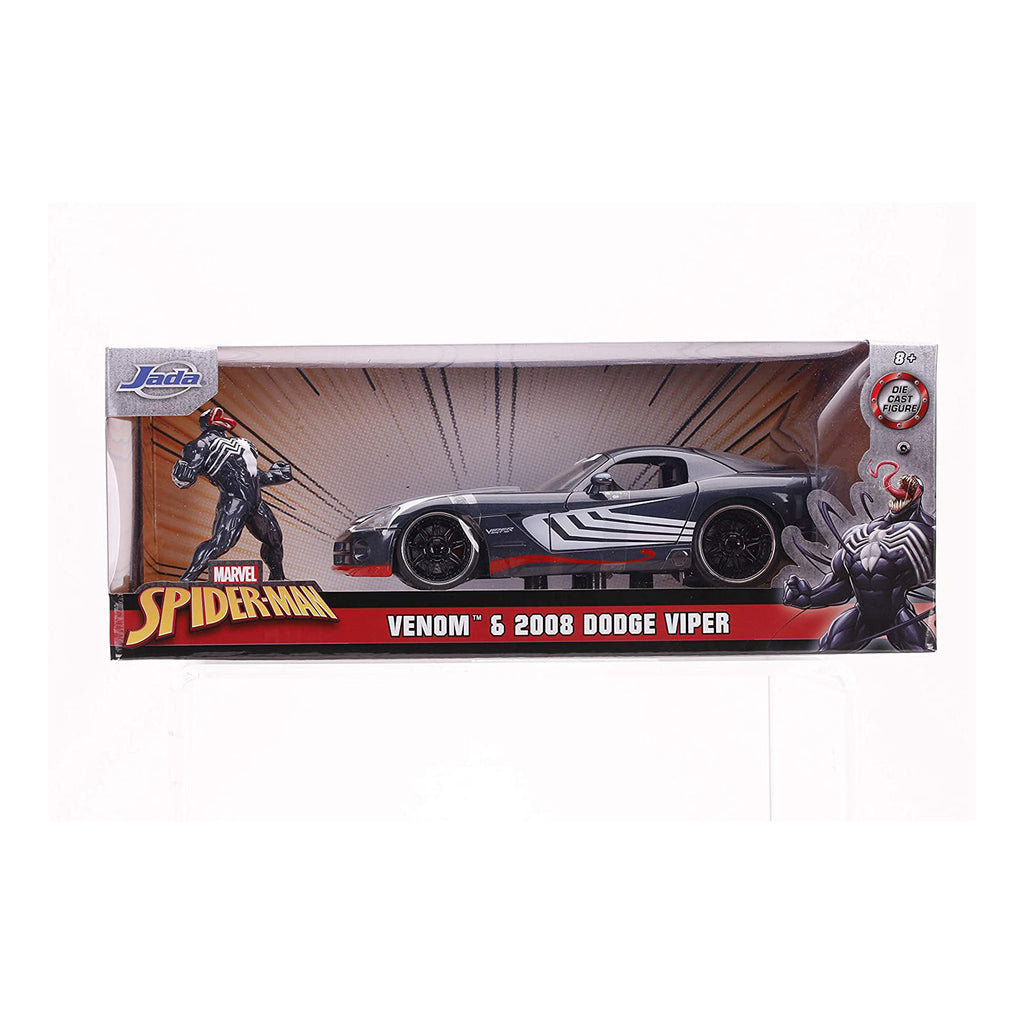 Jada Marvel Spiderman Venom 2008 Dodge Viper 1:24 Diecast Car