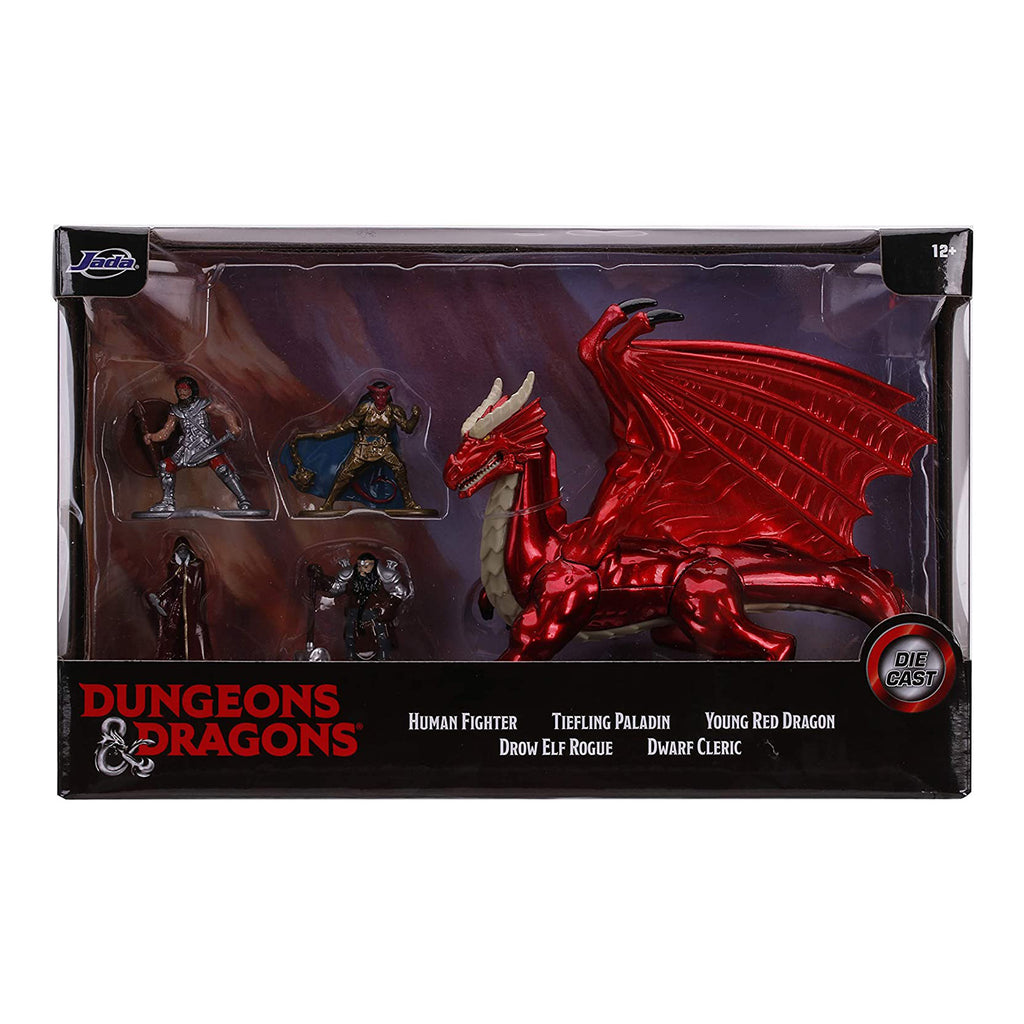 Jada Toys Dungeons And Dragons Red Dragon Diecast Figure Set