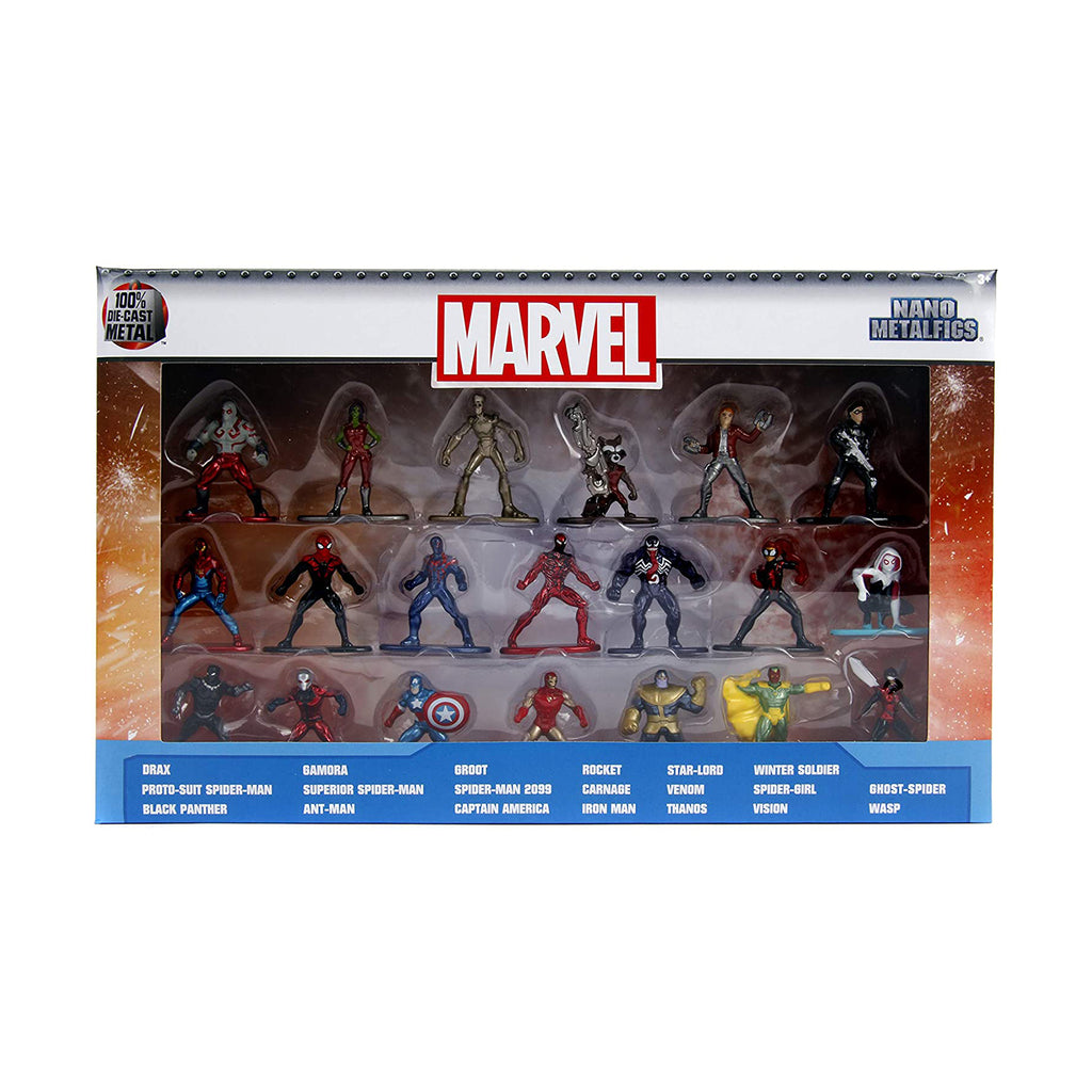 Jada Toys Nano Metalfigs Marvel Set Of 20 Diecast Mini Figures