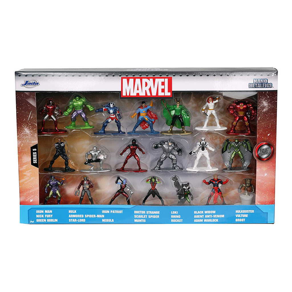 Jada Toys Nano Metalfigs Marvel Wave 5 Set Of 20 Diecast Mini Figures - Radar Toys