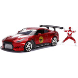 Jada Toys Power Rangers Red Ranger 2009 Nissan GT-R R35 Diecast Car - Radar Toys