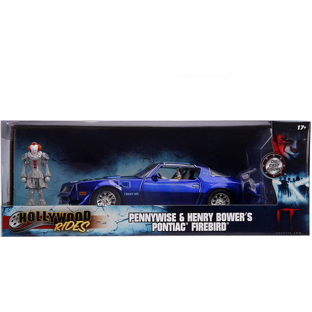 Jada Toys Hollywood Rides Pennywise Bower's Firebird Die Cast Set