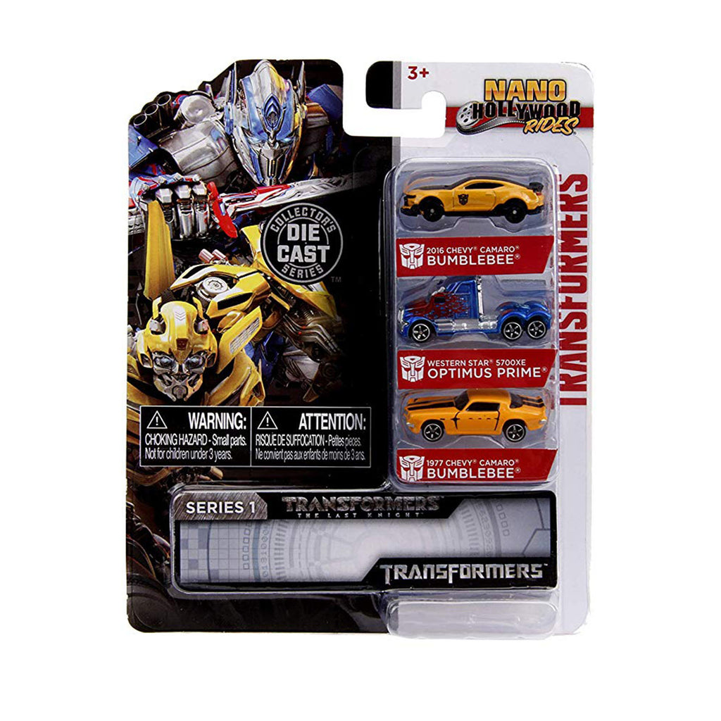 Jada Toys Nano Hollywood Rides Series 1 Transformers 3 Pack Set
