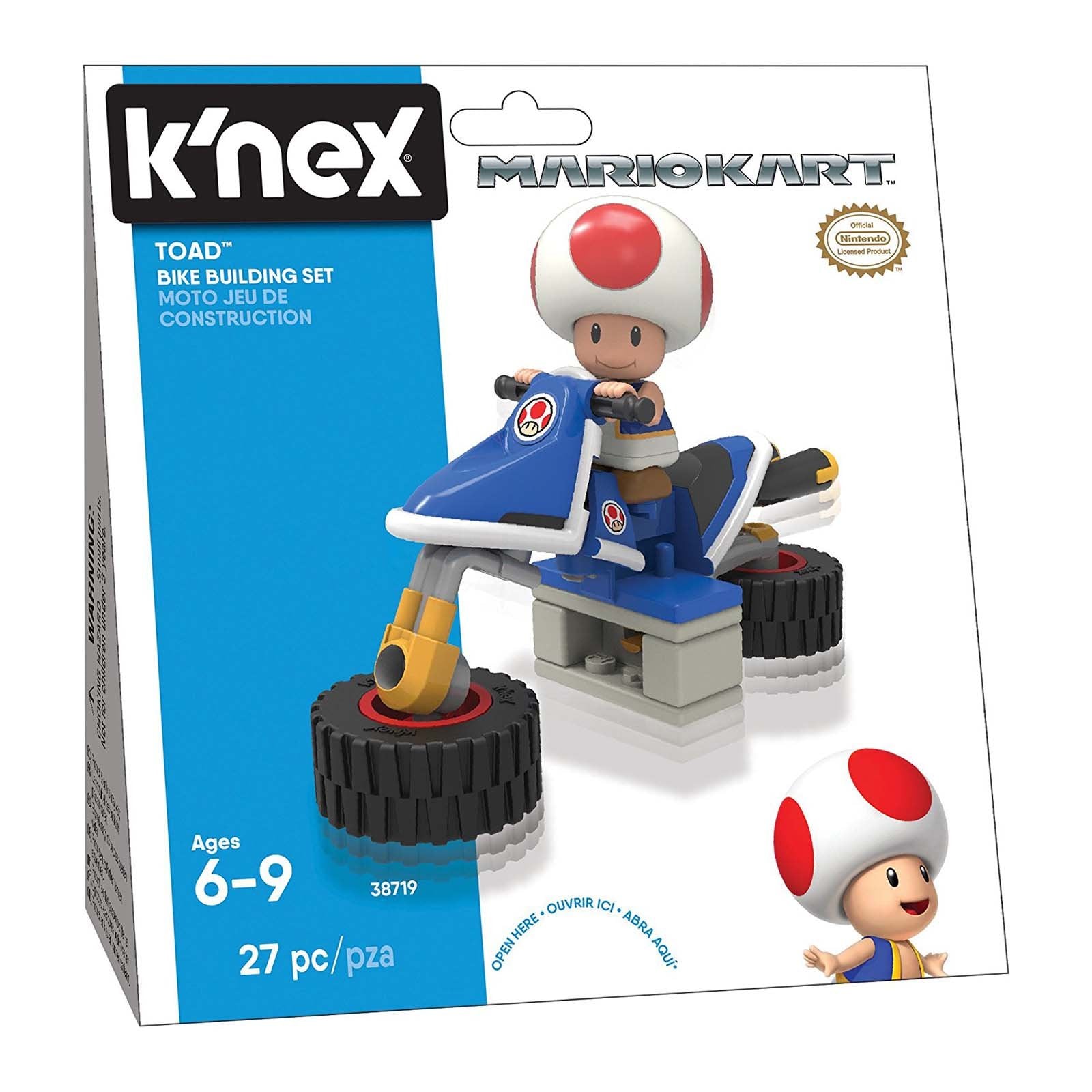 K'Nex Super Mario Mariokart Toad Bike Building Set | Radar Toys