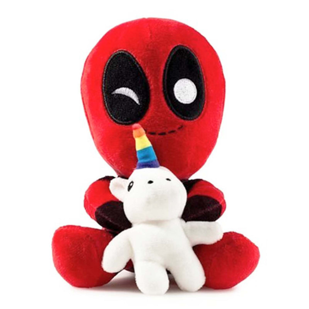 Kidrobot Marvel Hugme Deadpool With Unicorn 16 Inch Plush Figure