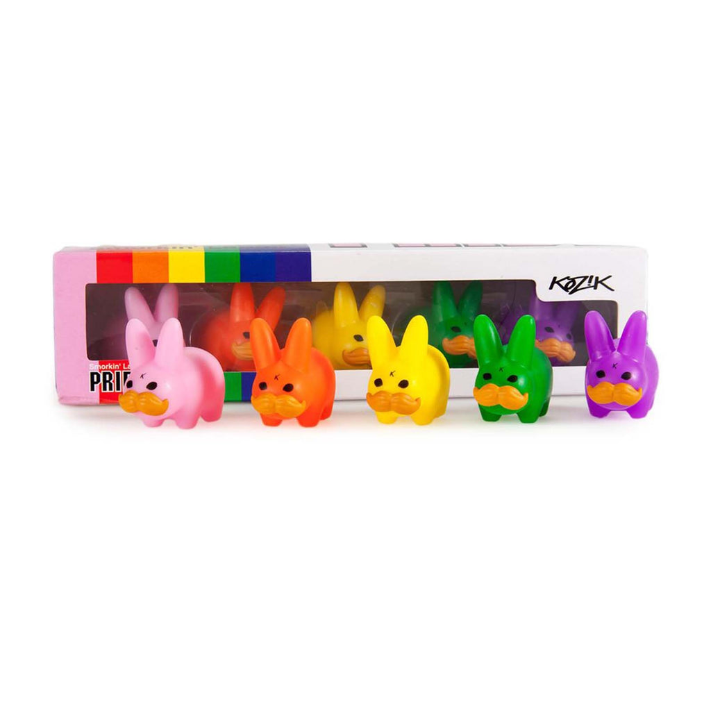 Kidrobot Stache Labbit Pride 5 Mini Figure Set